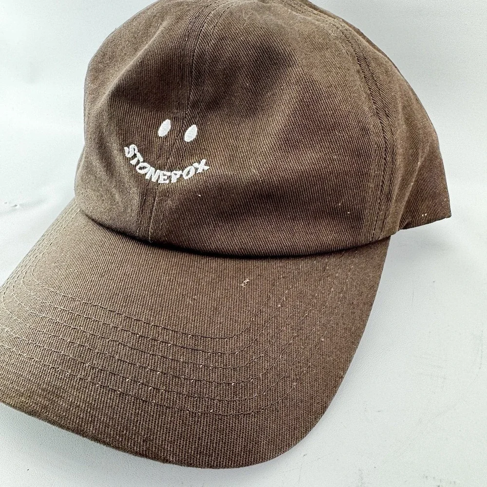 Stone Fox Swim x Free People Canvas StrapBack Hat One Size Embroidered Brown